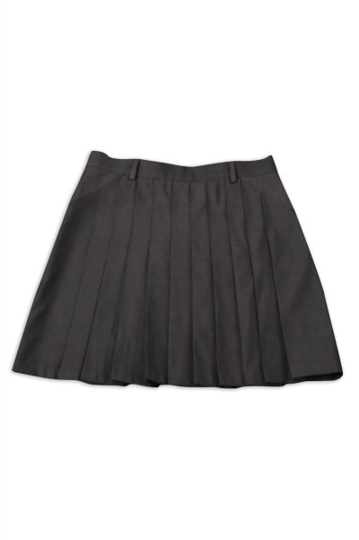 CH195 design grey pleated skirt for women's wear  supply invisible zipper pleated skirt  pleated skirt hk center detail view-13